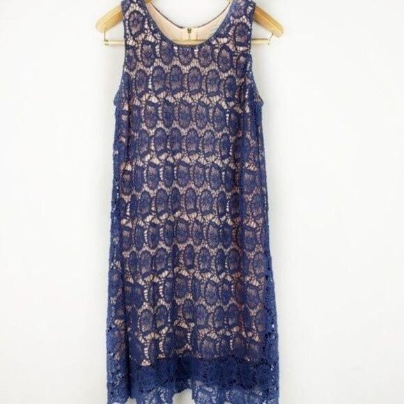 Daniel Cremieux Dresses & Skirts - Chemieux crochet shift dress navy size Medium